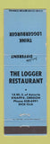 Matchbook Cover - Logger Restaurant hamburgers Knappa OR