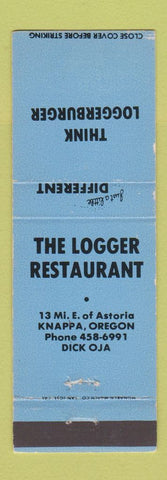 Matchbook Cover - Logger Restaurant hamburgers Knappa OR