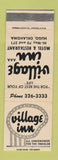 Matchbook Cover - Village Inn Motel Restaurant Hugo OK