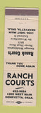 Matchbook Cover - Ranch Courts Motel Henryetta OK WEAR