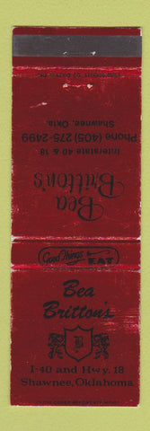 Matchbook Cover - Bea Britton's Shawnee OK