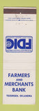 Matchbook Cover - Farmers and Merchants Bank Tecumseh OK