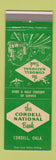 Matchbook Cover - Cordell National Bank OK