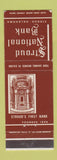 Matchbook Cover - Stroud National Bank OK