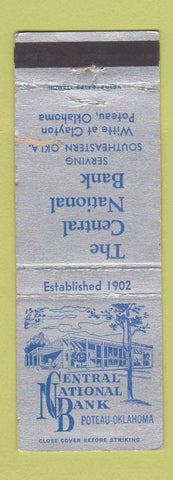 Matchbook Cover - Central National Bank Poteau OK WORN