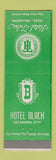 Matchbook Cover - Hotel Black Oklahoma City OK Tulsa OK