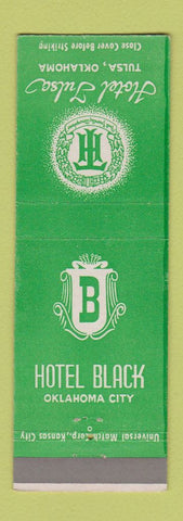 Matchbook Cover - Hotel Black Oklahoma City OK Tulsa OK