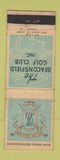 Matchbook Cover - Beaconsfield Golf Club Pointe Claire QC WEAR