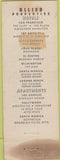 Matchbook Cover - Hotel Vosburg San Jacinto CA