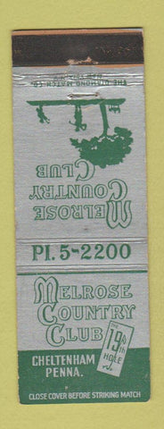 Matchbook Cover - Melrose Country Club Cheltenham PA WEAR