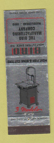 Matchbook Cover - Bird Manufacturing Marblehead OH Meat Bone Cutters