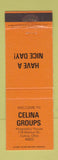 Matchbook Cover - Celina Groups Hospitality House Celina OH ORANGE