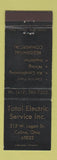 Matchbook Cover - Total Electric Service Celina OH