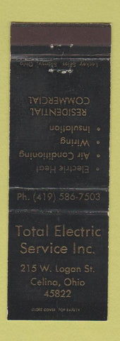 Matchbook Cover - Total Electric Service Celina OH