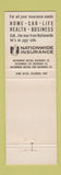 Matchbook Cover - Nationwide Insurance Les Brandewie Celina OH WEAR