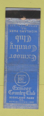 Matchbook Cover - Exmoor Country Club Highland Park IL WEAR