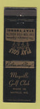 Matchbook Cover - Mayville Country Club Mayville WI low phone # WEAR