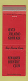 Matchbook Cover - New Haven Country Club CT