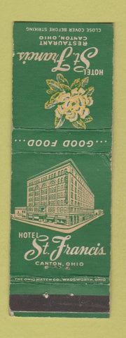 Matchbook Cover - Hotel St Francis Canton OH WEAR