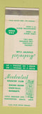 Matchbook Cover - Meadowlark Country Club Huntington Beach CA