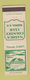Matchbook Cover - Nashua Country Club NH