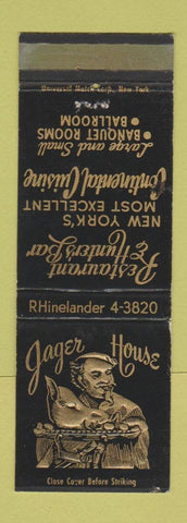 Matchbook Cover - Jager House Restaurant Mitzi's New York City