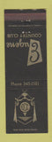 Matchbook Cover - Eugene Country Club Eugene OR