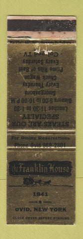 Matchbook Cover - Franklin House Ovid NY WEAR
