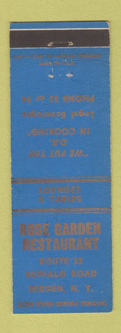 Matchbook Cover - Rose Garden Restaurant Bergen NY