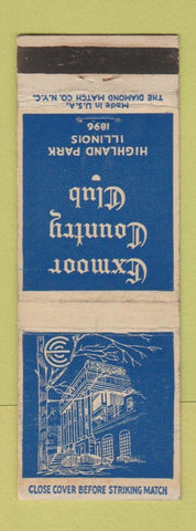 Matchbook Cover - Exmoor Country Club Highland Park IL WEAR
