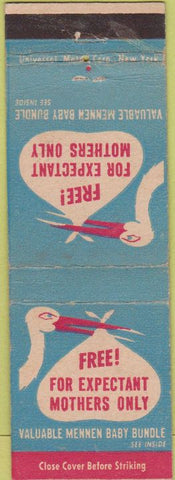 Matchbook Cover - Mennen Baby Bundle Stork