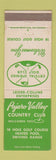 Matchbook Cover - Pajaro Valley Country Club Burlingame Watsonville CA WEAR