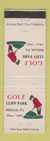 Matchbook Cover - Golf Cliff Park Milford PA WEAR