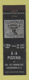 Matchbook Cover - AA Pizza Lackawanna NY WEAR