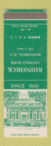 Matchbook Cover - Rhinebeck Savings Bank NY WEAR