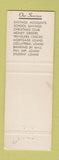 Matchbook Cover - Rhinebeck Savings Bank NY WEAR