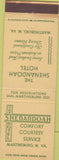 Matchbook Cover - Shenandoah Hotel Martinsburg WV