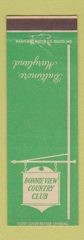 Matchbook Cover - Bonnie View Country Club Baltimore MD WEAR