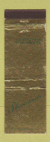 Matchbook Cover - Sherman's Syracuse NY WEAR