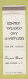 Matchbook Cover - Rogues Roost Lake George NY