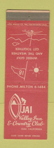 Matchbook Cover - Ojai Valley Inn Country Club CA