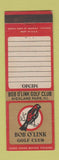 Matchbook Cover - Bob O'Link Golf Club Highland Park IL