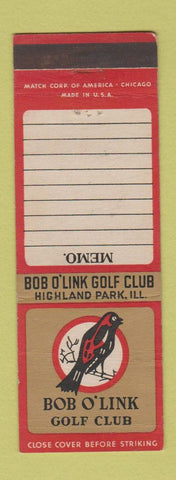 Matchbook Cover - Bob O'Link Golf Club Highland Park IL