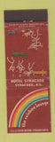 Matchbook Cover - Hotel Syracuse NY Rainbow Lounge WEAR