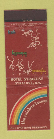 Matchbook Cover - Hotel Syracuse NY Rainbow Lounge WEAR