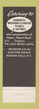 Matchbook Cover - Como Restaurant Niagara Falls NY