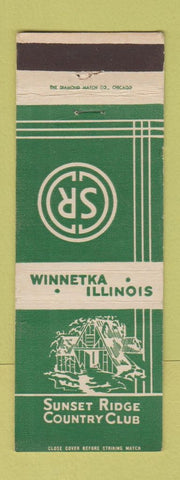 Matchbook Cover - Sunset Ridge Country Club Winnetka IL