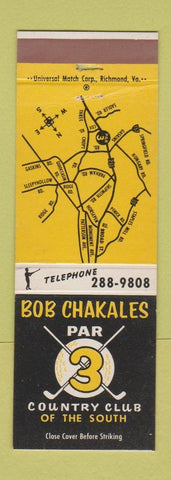 Matchbook Cover - Bob Chakales Country Club Baltimore MD WEAR