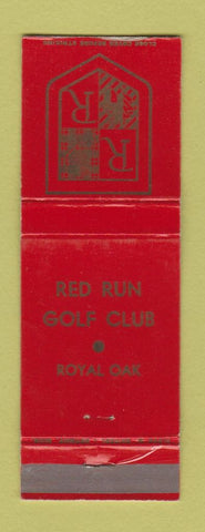 Matchbook Cover - Red Run Golf Club Royal Oak MI WORN