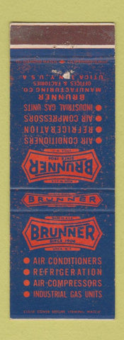 Matchbook Cover - Brunner Air Conditioners Utica NY